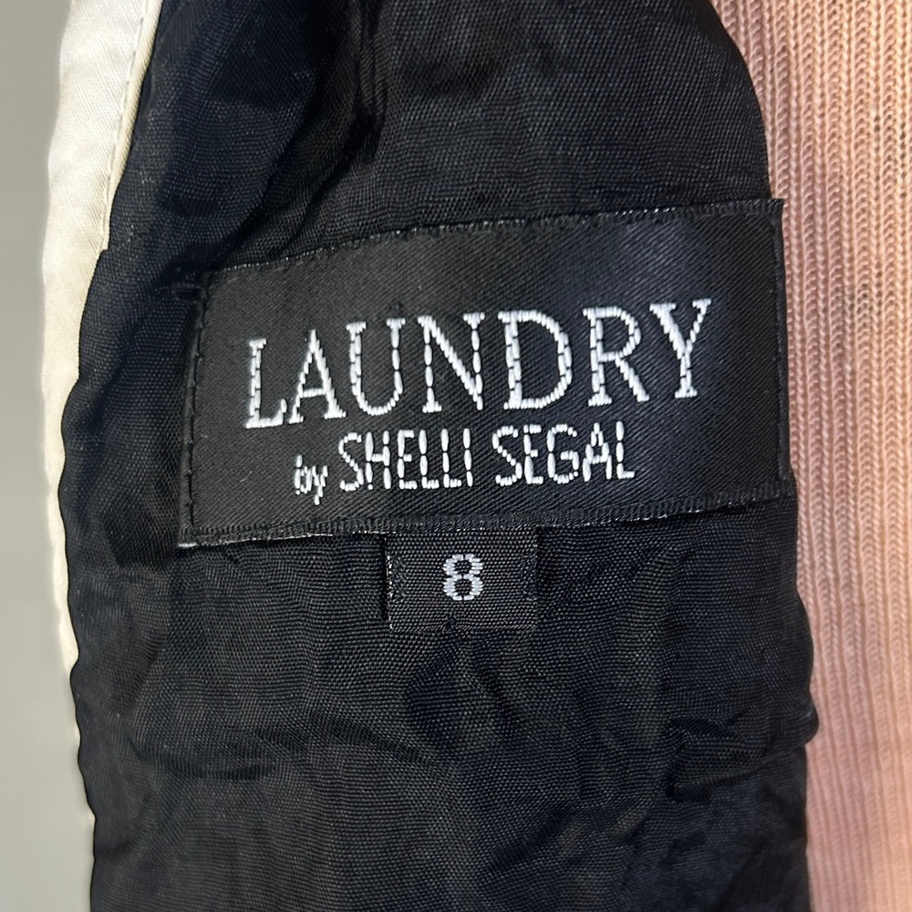 Vintage Laundry by Shelli Segal Black and White Daisy Halter Dress Size 8 - Picture 8 of 12